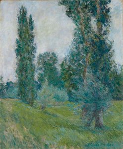 ジヴェルニーのポプラの風景 作： Blanche Hoschede Monet
